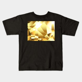 Golden Polygonal Background Kids T-Shirt